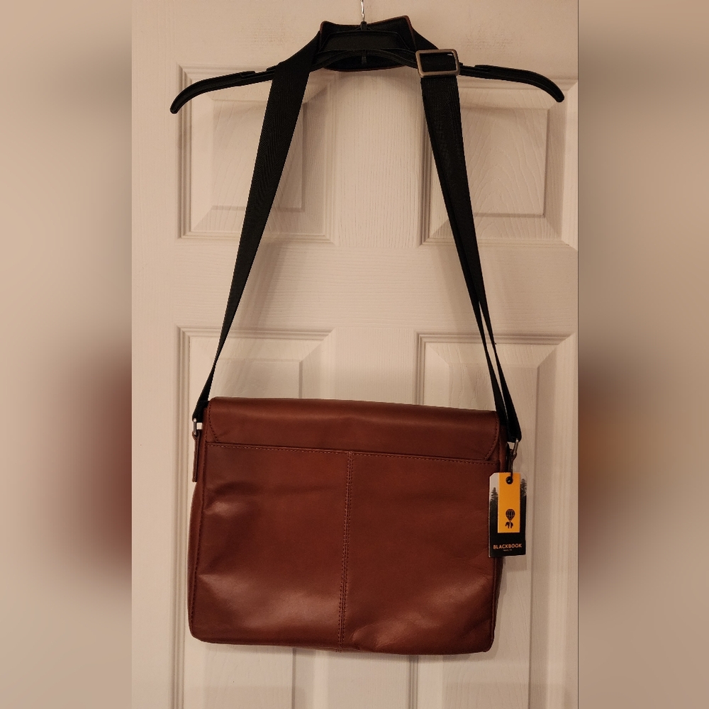 Blackbook Travel Co. Banner Messenger Bag In Cognac - Picture 6 of 15